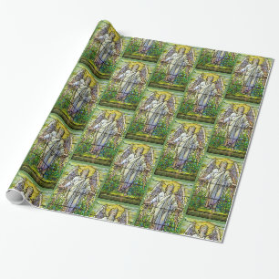 Glas-in-lood kerkraam Opstanding Engel Cadeaupapier
