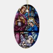 Glas in lood kerst keramisch ornament (Rechts)