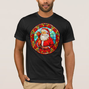Glas in lood Kerst - Santa 3D Ornamenten-1 T-shirt