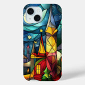 Glas in lood Kerstavond Case-Mate iPhone Case (Achterkant)
