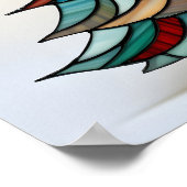 Glas in lood kerstboom poster (Hoek)