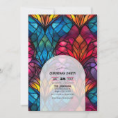 Glas in lood kerstfeest kaart (Voorkant)