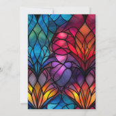 Glas in lood kerstfeest kaart (Achterkant)