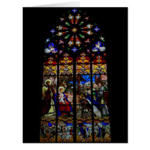 Glas in lood kerstkaart