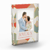 Glas in lood Kerstmis gewoon gehuwd fotoblok (Links)