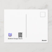 Glas in lood Kerstmis VOEG UW FOTO-Briefkaart TOE Briefkaart (Achterkant)