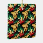 Glas in lood kerstversiering keramisch ornament (Rechts)