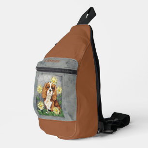 Glas in lood King Charles Spaniel Sling Bag