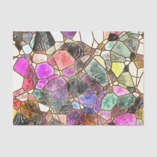 Glas in lood kleuren ontkoppelen tissuepapier (Voorkant)