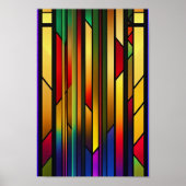 Glas in lood Kleurenband Poster (Voorkant)