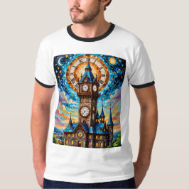 Glas in lood Klok Tower Fantasy Tshirt