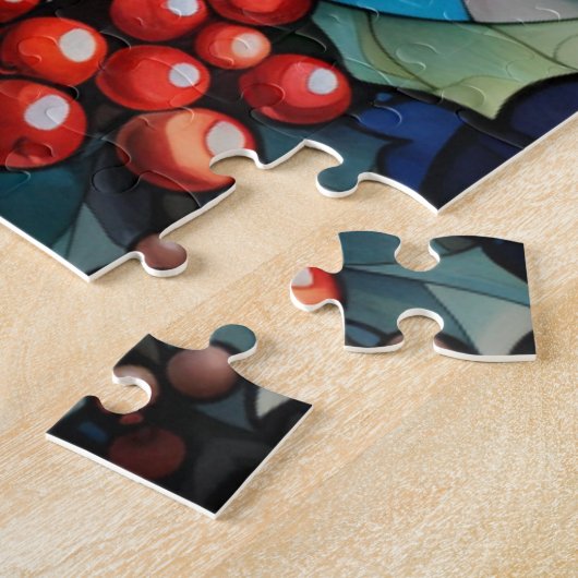 Glas in lood klokken puzzel legpuzzel (Zijkant)