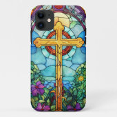 Glas in lood kruis Case-Mate iPhone case (Achterkant)