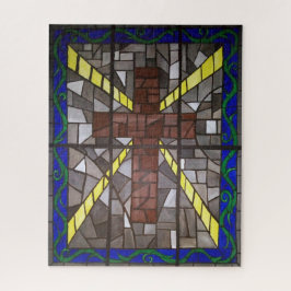 Glas in lood kruis legpuzzel