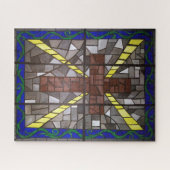 Glas in lood kruis legpuzzel (Horizontaal)