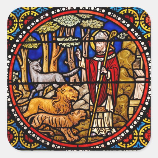 Glas in lood Kunst Kerk Venster Stickers (Voorkant)