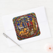 Glas in lood Kunst Kerk Venster Stickers (Envelop)