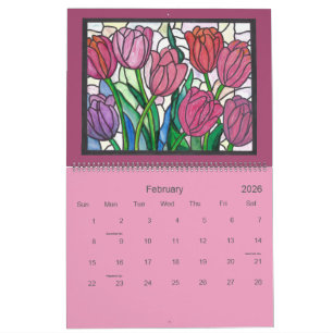 Glas-in-lood Kunstkalender Kalender
