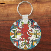 Glas in lood Lion Crest Sleutelhanger (Voorkant)