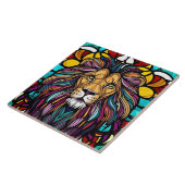 Glas in lood Lion Illustratie Tegeltje (Zijkant)