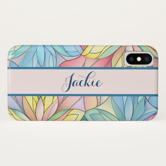 Glas in lood-look Case-Mate iPhone case (Achterkant (horizontaal))