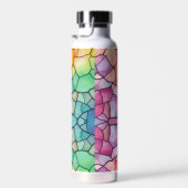 Glas in lood Look Rainbow Alcohol en Ink Waterfles (Rechts)