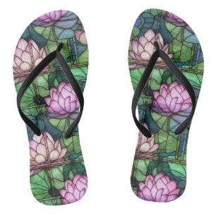 Glas in lood Lotus Paar Teenslippers