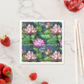Glas in lood Lotus papieren servetten (Insitu)