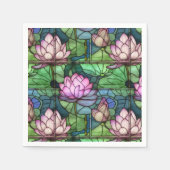 Glas in lood Lotus papieren servetten (Voorkant)