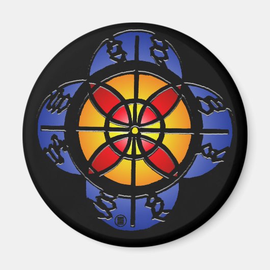 Glas in lood magneet (Voorkant)