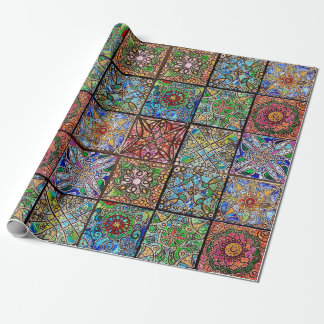 Glas in lood Mandala verpakkingspapier Cadeaupapier