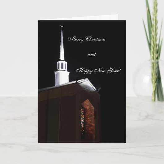 Glas in lood met kerstkaart voor vredes- en versla feestdagen kaart (Voorkant)