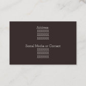 Glas in lood Misty grijs bruin Visitekaartje (Achterkant)