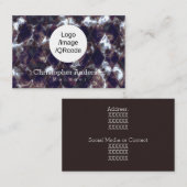 Glas in lood Misty grijs bruin Visitekaartje (Voorkant / Achterkant)