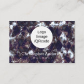 Glas in lood Misty grijs bruin Visitekaartje (Voorkant)