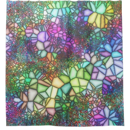 Glas in lood Mosaic Douchegordijn (Voorkant)