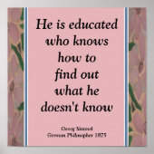 Glas in lood Mosaic Education Poster . (Voorkant)