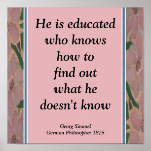 Glas in lood Mosaic Education Poster .