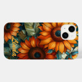 Glas in lood Mozaïek Zonnebloemen Bloemen Case-Mate iPhone Case (Achterkant (horizontaal))