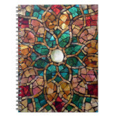 Glas in lood mozaïeknotebook "Autumn Star" Notitieboek (Voorkant)