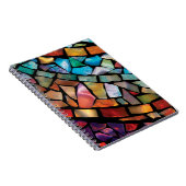 Glas in lood mozaïeknotebook "Fiesta Fun" Notitieboek (Rechterzijde)