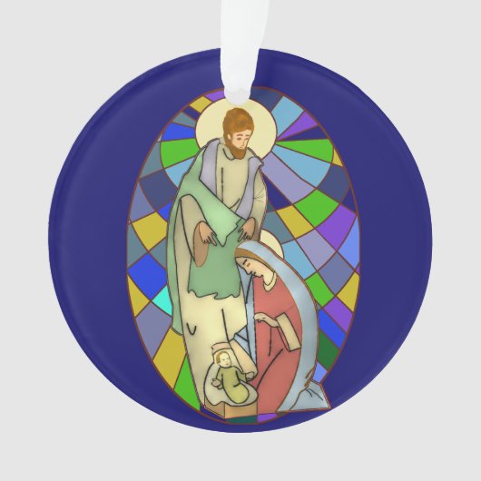 Glas in lood Nativiteit Ornament (voorkant)