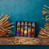 Glas in lood Nativiteitsscène Fotoplaat (Zijkant)