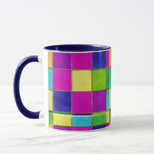 Glas in lood Neon Kleurrijke Koffie of Thee Mok