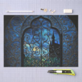 Glas in lood Night Digital Art Village Tissuepapier (Craft)