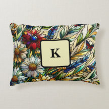 Glas in lood Ontwerp Wildflowers en Butterflies