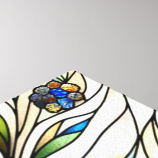 Glas in lood Ontwerp Wildflowers en Butterflies Canvas Afdruk