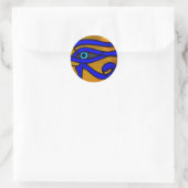 Glas in lood "Oog van Horus" Ronde Sticker (Tas)