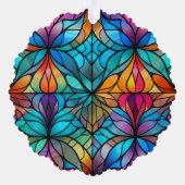 Glas in lood Ornament Kerst Keepsake Kaart (Achterkant)