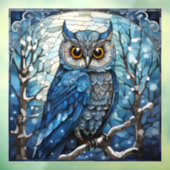 Glas in lood Owl Raamsticker (Vel 3)